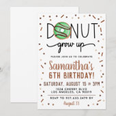 Chocolade Donut Groeit Birthday Invitation Kaart (Voorkant / Achterkant)