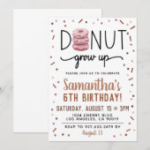 Chocolade Donut Groeit Birthday Invitation Kaart (Voorkant / Achterkant)