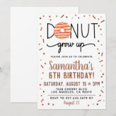 Chocolade Donut Groeit Birthday Invitation Kaart (Voorkant / Achterkant)