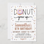 Chocolade Donut Groeit Birthday Invitation Kaart (Voorkant)