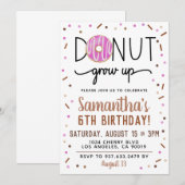 Chocolade Donut Groeit Birthday Invitation Kaart (Voorkant / Achterkant)