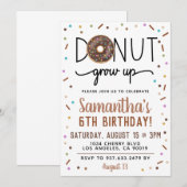 Chocolade Donut Groeit Birthday Invitation Kaart (Voorkant / Achterkant)