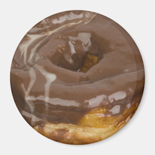 Chocolade donut koelkast of locker magneet (Voorkant)