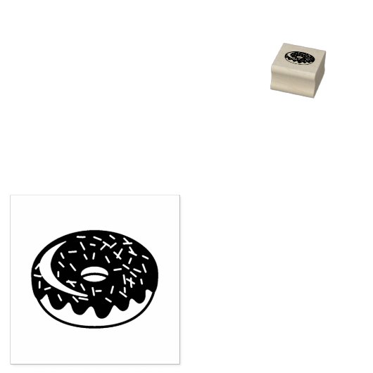 Chocolade Donut Loyalty krijgt één gratis Rubberstempel (Gestempeld)