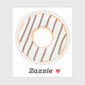 Chocolade donut met glazuur en hagelslag sticker (Vel)