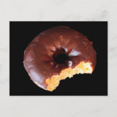 Chocolade Donut met grote biet eruit gehaald Briefkaart (Voorkant)