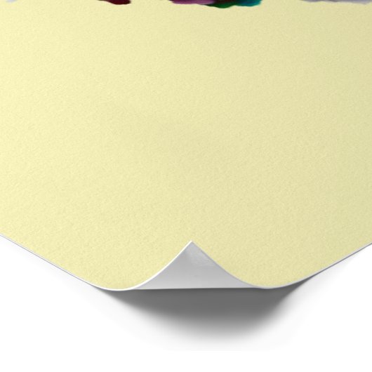 Chocolade Donut met kleurrijke sproinkles Poster (Hoek)