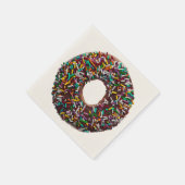 Chocolade Donut met kleurrijke sproinkles Servetten (Hoek)