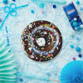 Chocolade Donut met Spikkels Cake Papieren Bord (Feest)