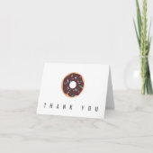 Chocolade Donut met sprinken Bedankkaart (Voorkant)
