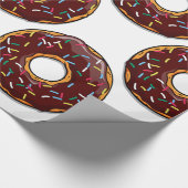 Chocolade Donut met sprinken Cadeaupapier (Hoek)