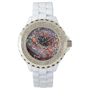 Chocolade Donut met sprinken, Horloge