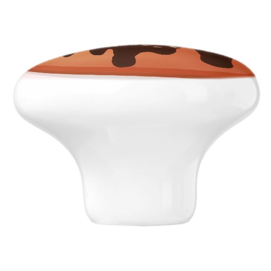 Chocolade Donut met sprinken Keramische Knop (Zijkant)