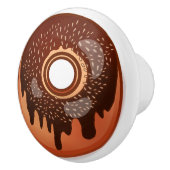 Chocolade Donut met sprinken Keramische Knop (Rechts)