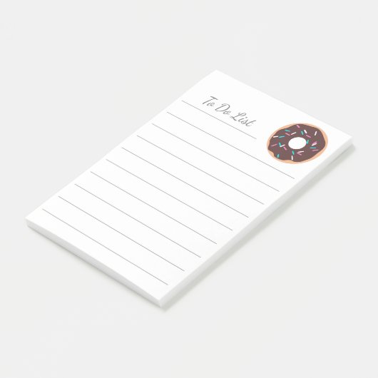Chocolade Donut met sprinken Post-it® Notes (Schuin)