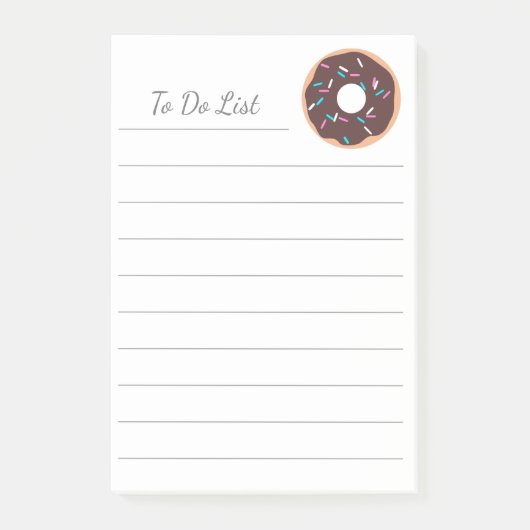 Chocolade Donut met sprinken Post-it® Notes (Voorkant)