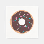 Chocolade Donut met sprinken Servet (Voorkant)