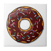 Chocolade Donut met sprinken Tegeltje (Voorkant)