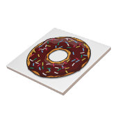 Chocolade Donut met sprinken Tegeltje (Zijkant)