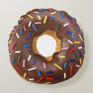 Chocolade Donut met sprinkhanen rond de loods Kussen