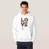 Chocolade Donut met Sprinkles Love Hoodie (Voorkant volledig)