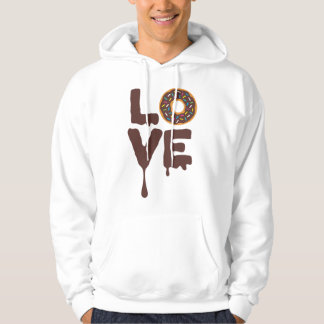 Chocolade Donut met Sprinkles Love Hoodie