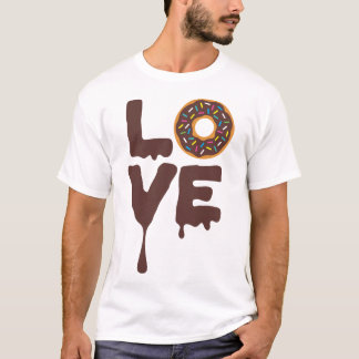 Chocolade Donut met Sprinkles Love T-shirt