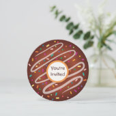 Chocolade Donut met Sprinkles Verjaardag Kaart (Staand voorkant)