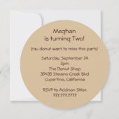 Chocolade Donut met Sprinkles Verjaardag Kaart (Achterkant)