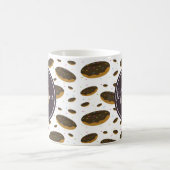 Chocolade Donut Pattern Food Monogram Koffiemok (Center)