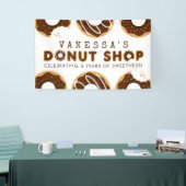 Chocolade Donut Shop Birthday Party Spandoek (Beurs)