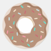 Chocolade donut Sticker (Voorkant)