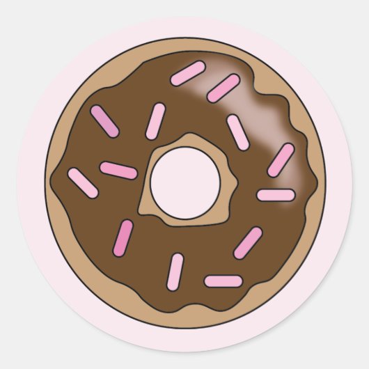 Chocolade Donut Sticker (Voorkant)