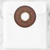 Chocolade Donut-stickers Ronde Sticker (Tas)