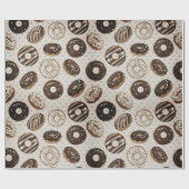 Chocolade Donut Strooisel Cadeaupapier (Vlak)