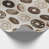 Chocolade Donut Strooisel Cadeaupapier (Hoek)