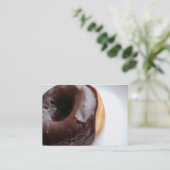 Chocolade Donut Visitekaartjes (Staand voorkant)
