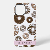 Chocolade Donuts, Caramel Donuts, Ijslaag, Uw Naam iPhone Hoesje (Achterkant)