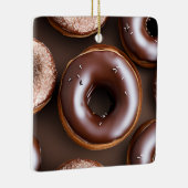 Chocolade Donuts met Sprinkles Kerstmis Keramisch Ornament (Rechts)