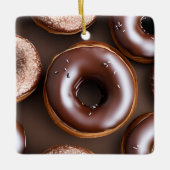 Chocolade Donuts met Sprinkles Kerstmis Keramisch Ornament (Voorkant)