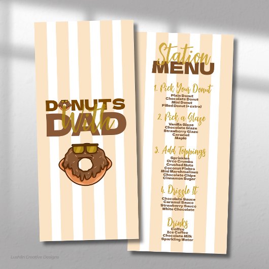 Chocolade Donuts Met Vader Vaderdag Viering Menu