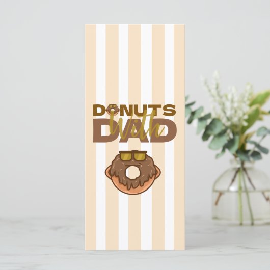 Chocolade Donuts Met Vader Vaderdag Viering Menu (Staand voorkant)