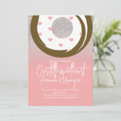 Chocolade Donuts Nep Glitter Valentijnsdag Kaart (Staand voorkant)