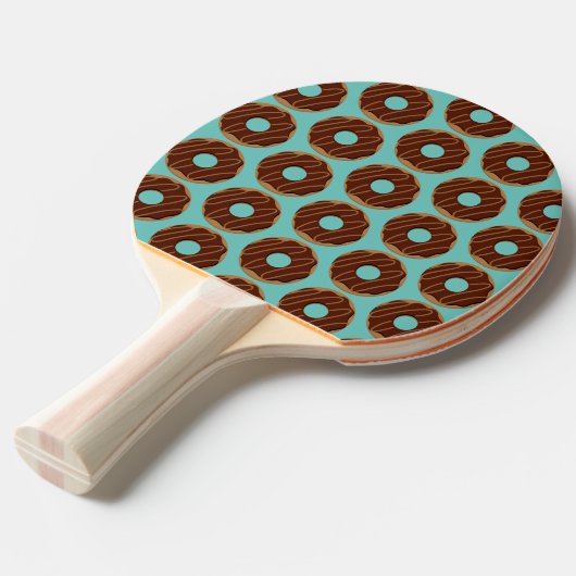 Chocolade Donuts Ping Pong Paddle Tafeltennisbatje (Voorkant Gekanteld)