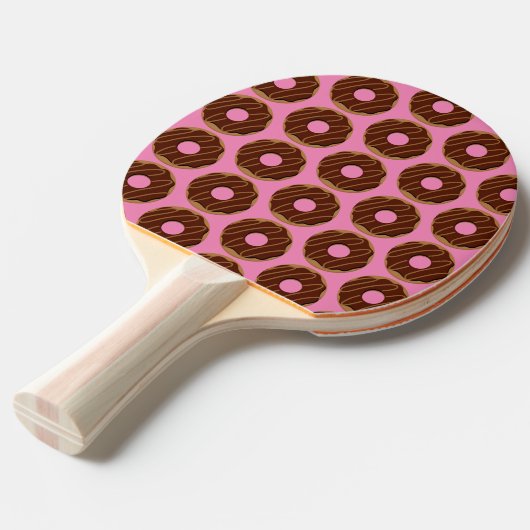 Chocolade Donuts Ping Pong Paddle Tafeltennisbatje (Voorkant Gekanteld)