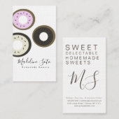 Chocolade Donuts Sprinkle Sweets Baking Visitekaartje (Voorkant / Achterkant)