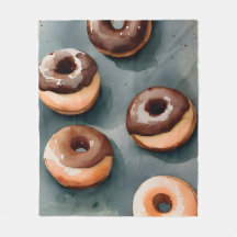 Chocolade Donuts Waterverf