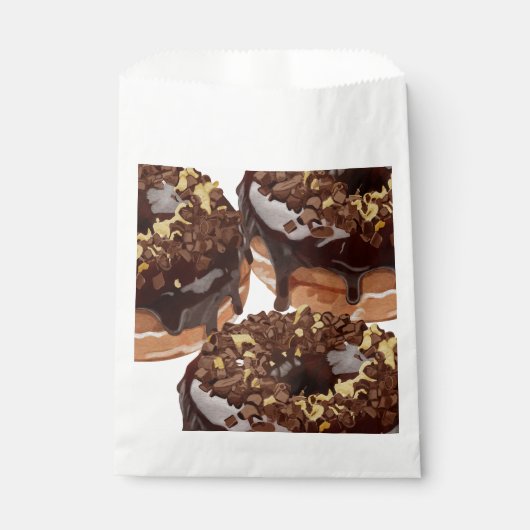 Chocolade donuts zijn heerlijk. bedankzakje (Voorkant)