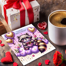 Chocolade Doos Wasbeer Valentijnkaart Feestdagenkaart