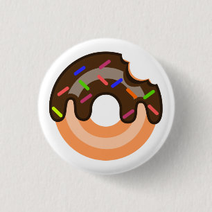Chocolade Doughnut Pin Ronde Button 3,2 Cm